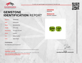 3.74 Carats Green Peridot Cushion Pair